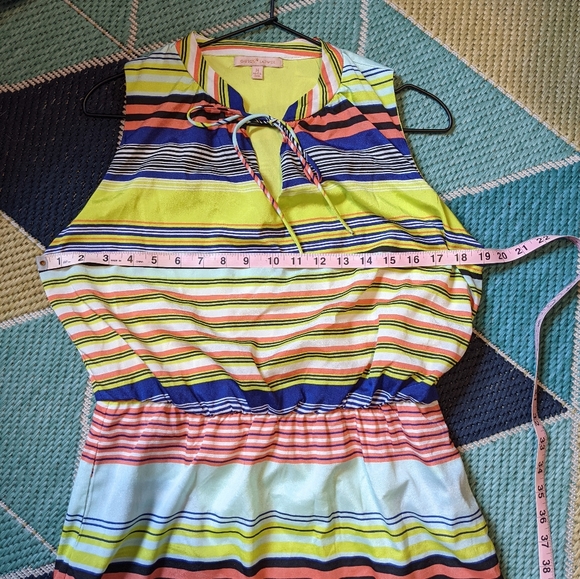 Multi-color medium striped midi-dress (w/pockets) - Picture 2 of 8